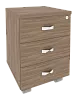 Подкатная офисная тумба, с выдвижными ящиками и замком